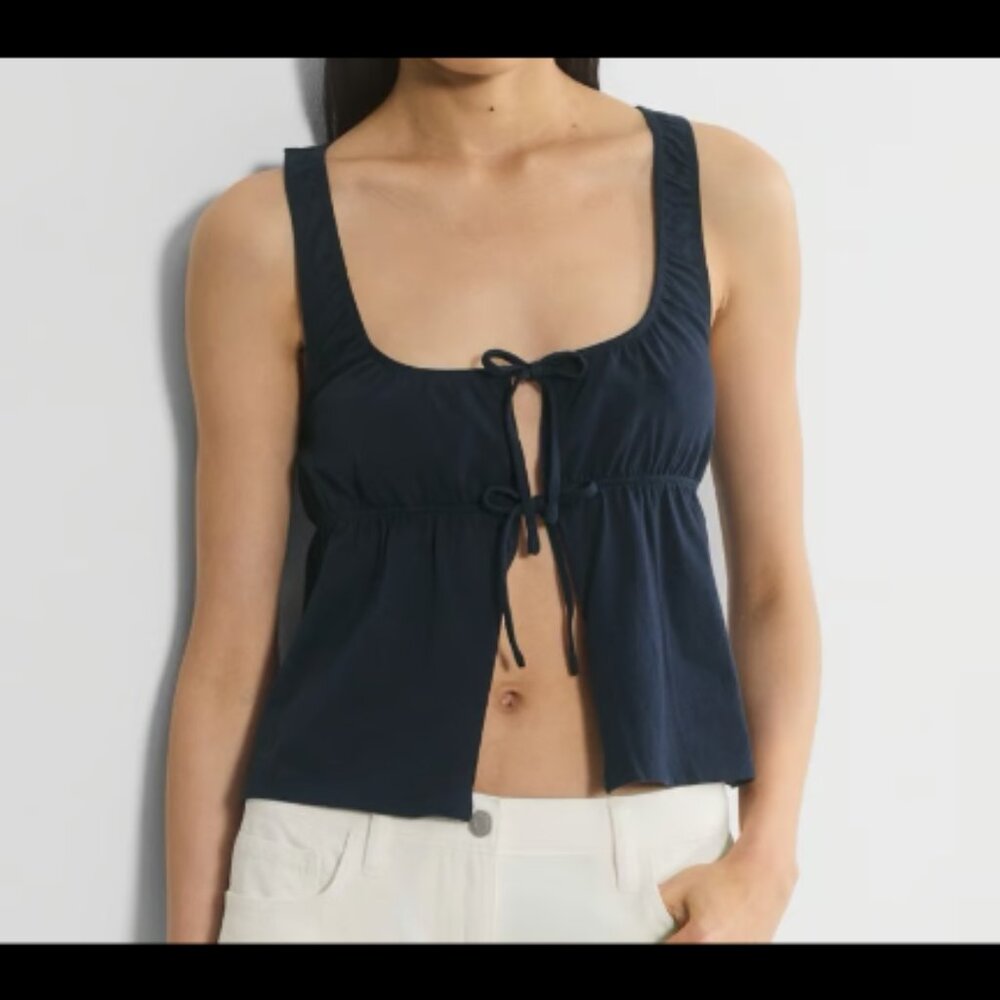Aritzia Dark Blue Sunday Best Cannoli Top